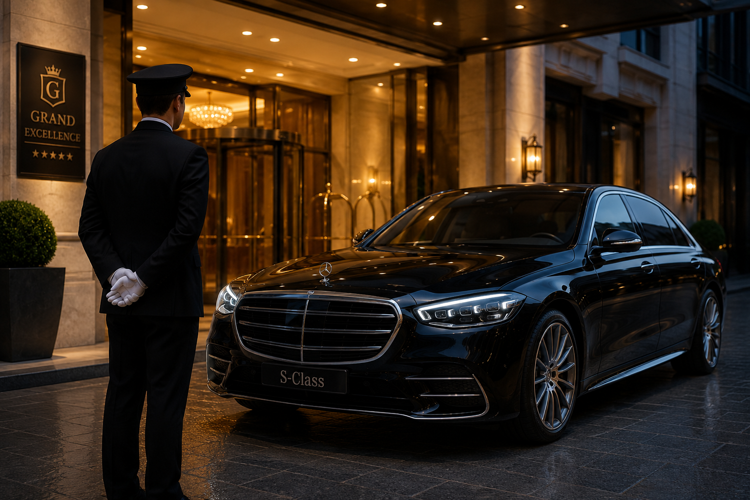 Executive sedan limousine for airport transfers and corporate travel